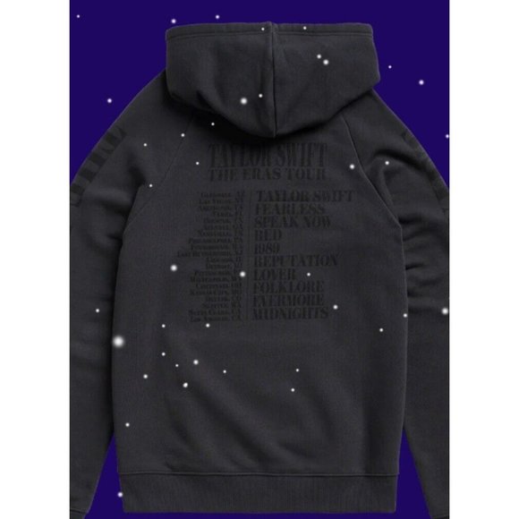 New Taylor Swift The Eras Tour Black Hoodie Official Merch Size XL *In Hand* - Picture 5 of 9